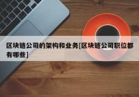 区块链公司的架构和业务[区块链公司职位都有哪些]